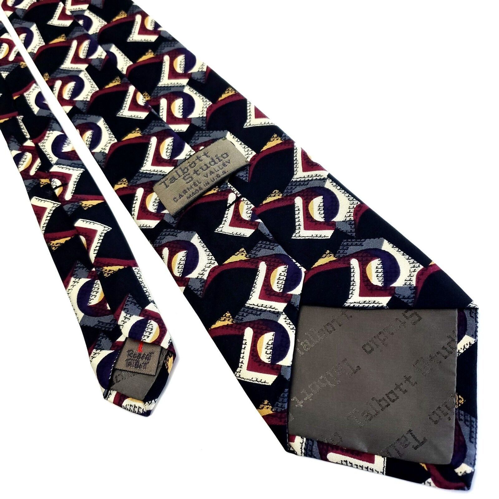 Robert Talbott Talbott Studio Multi Colored Silk Tie Woven Wide Abstract Size ONE SIZE - 3 Thumbnail