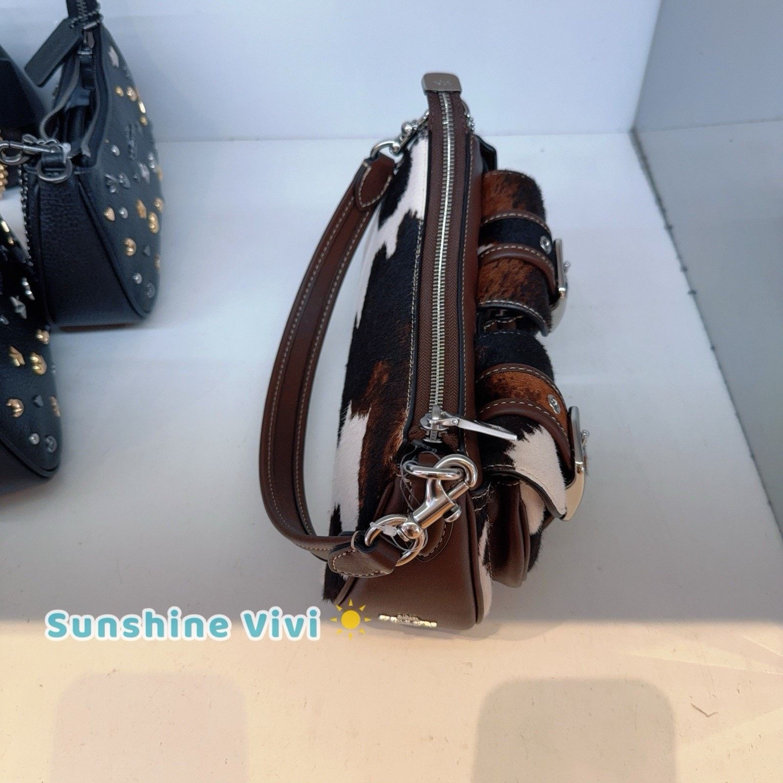 Coach NWT Coach Ashton Bag Cow CCC83 cow printed haircalf Sv/Cow Size ONE SIZE - 3 Thumbnail