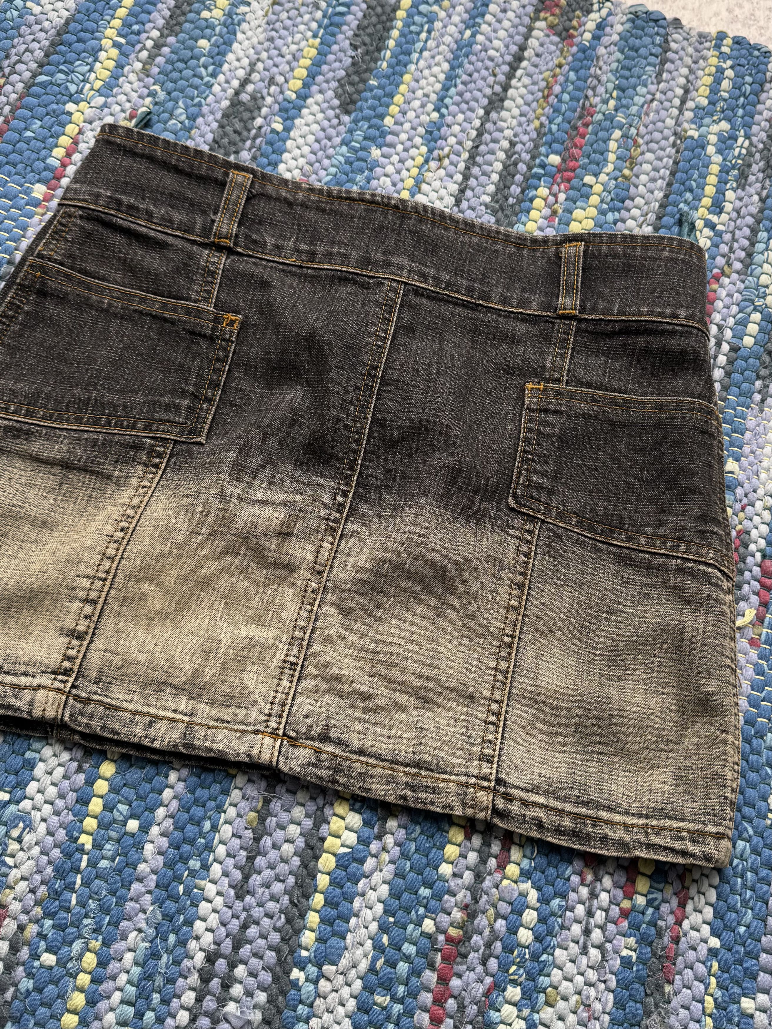Vintage Vintage Gradient Denim Mini Skirt A8D15(V8) Size 27" / US 4 / IT 40 - 10 Thumbnail
