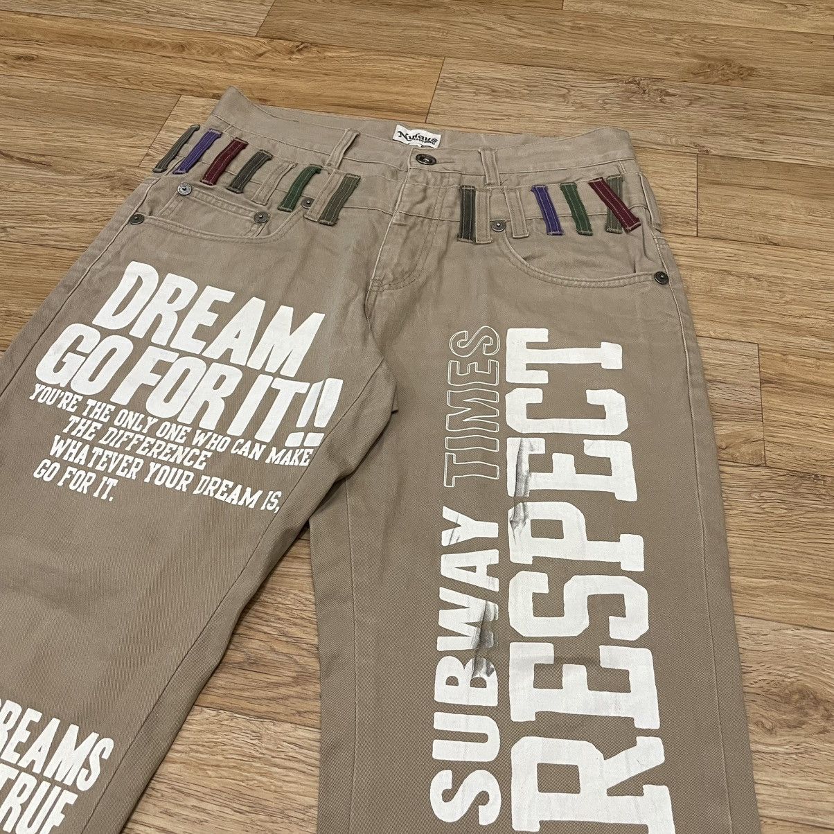 Japanese Brand Nylaus Double Waist Cropped Pants Punk PPFM Style Size US 30 / EU 46 - 2 Thumbnail