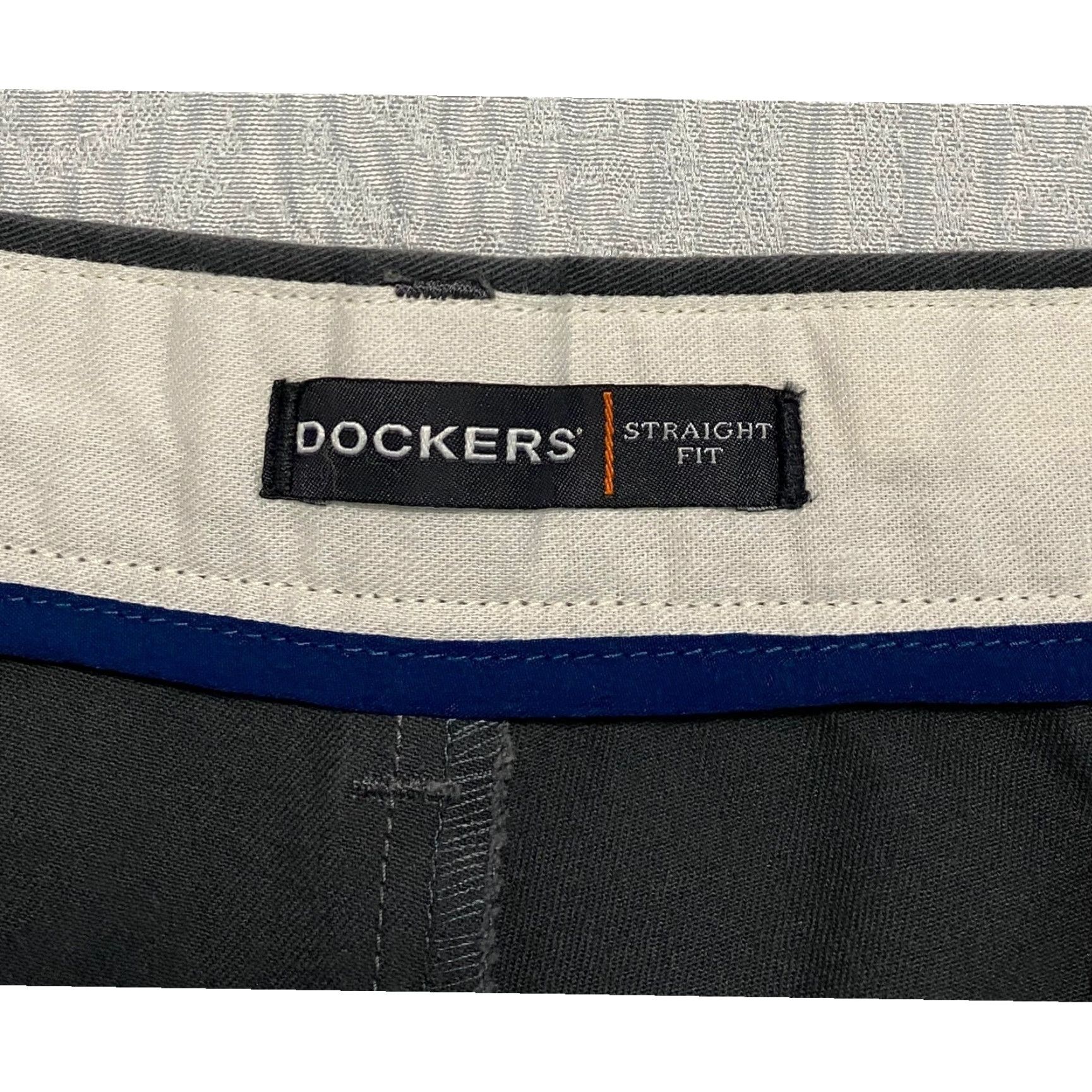 Dockers Dockers Mens 40x30 Straight Fit Flat Front Chino Pants Charcoal Gray Size US 40 / EU 56 - 3 Thumbnail