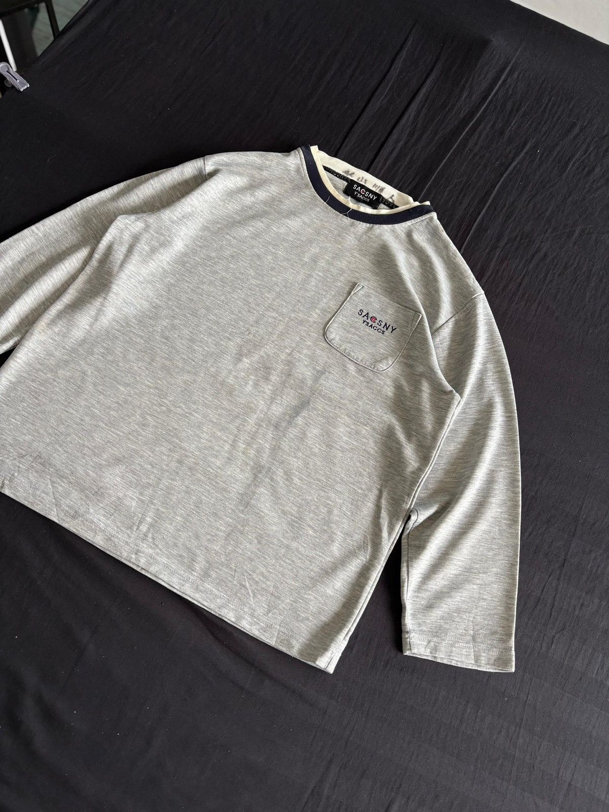 Yohji Yamamoto Vintage 90s Yohji Yamamoto Crewneck Long Sleeve T-shirt Size US M / EU 48-50 / 2 - 2 Thumbnail