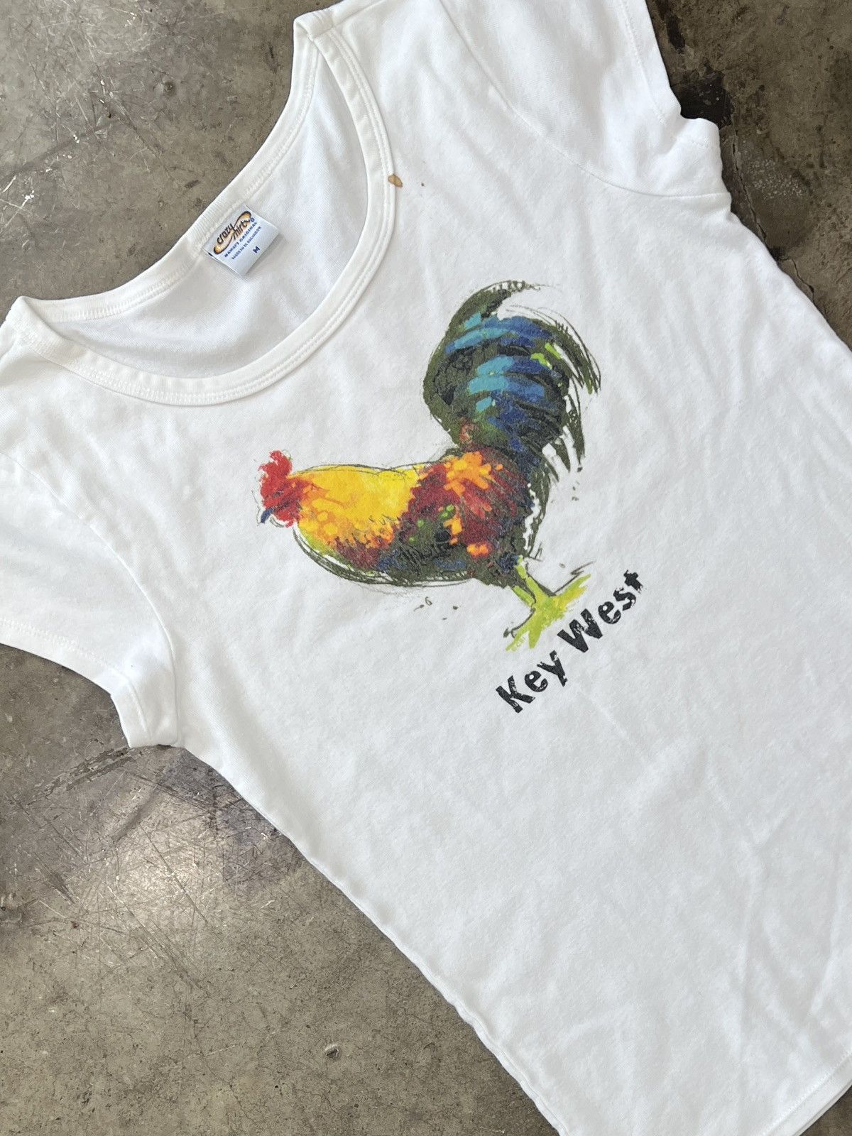 Vintage Vintage Key West Rooster Cap Sleeve Tee W Medium Size M / US 6-8 / IT 42-44 - 1 Thumbnail