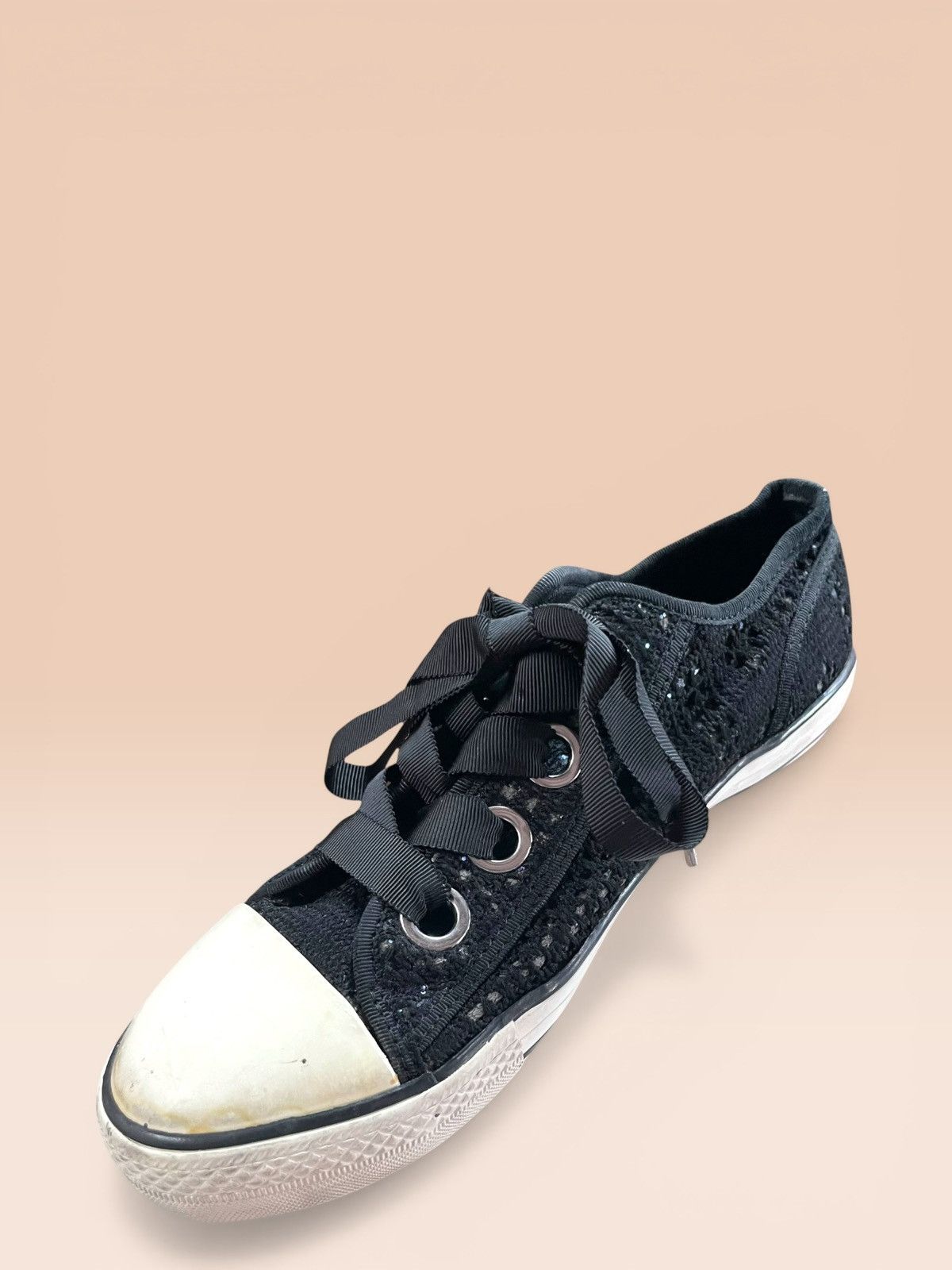 ASH ASH Limited Vicky Woven Black Sequin Sneakers Size US 8.5 / EU 41-42 - 11 Thumbnail