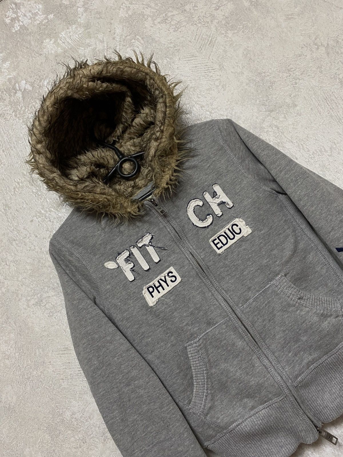 Abercrombie & Fitch fur Zip hoodie y2k