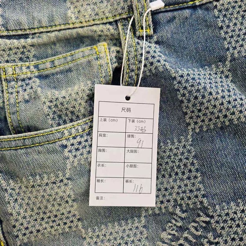 Louis Vuitton LV Louis Vuitton Checkered Logo Denim Pants-2506 Size US 33 - 4 Thumbnail