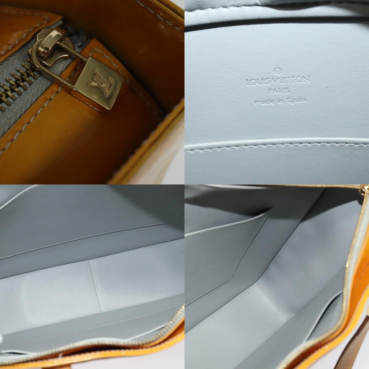 Louis Vuitton LOUIS VUITTON Monogram Vernis Columbus Tote Bag Gris M91028 Size ONE SIZE - 11 Thumbnail