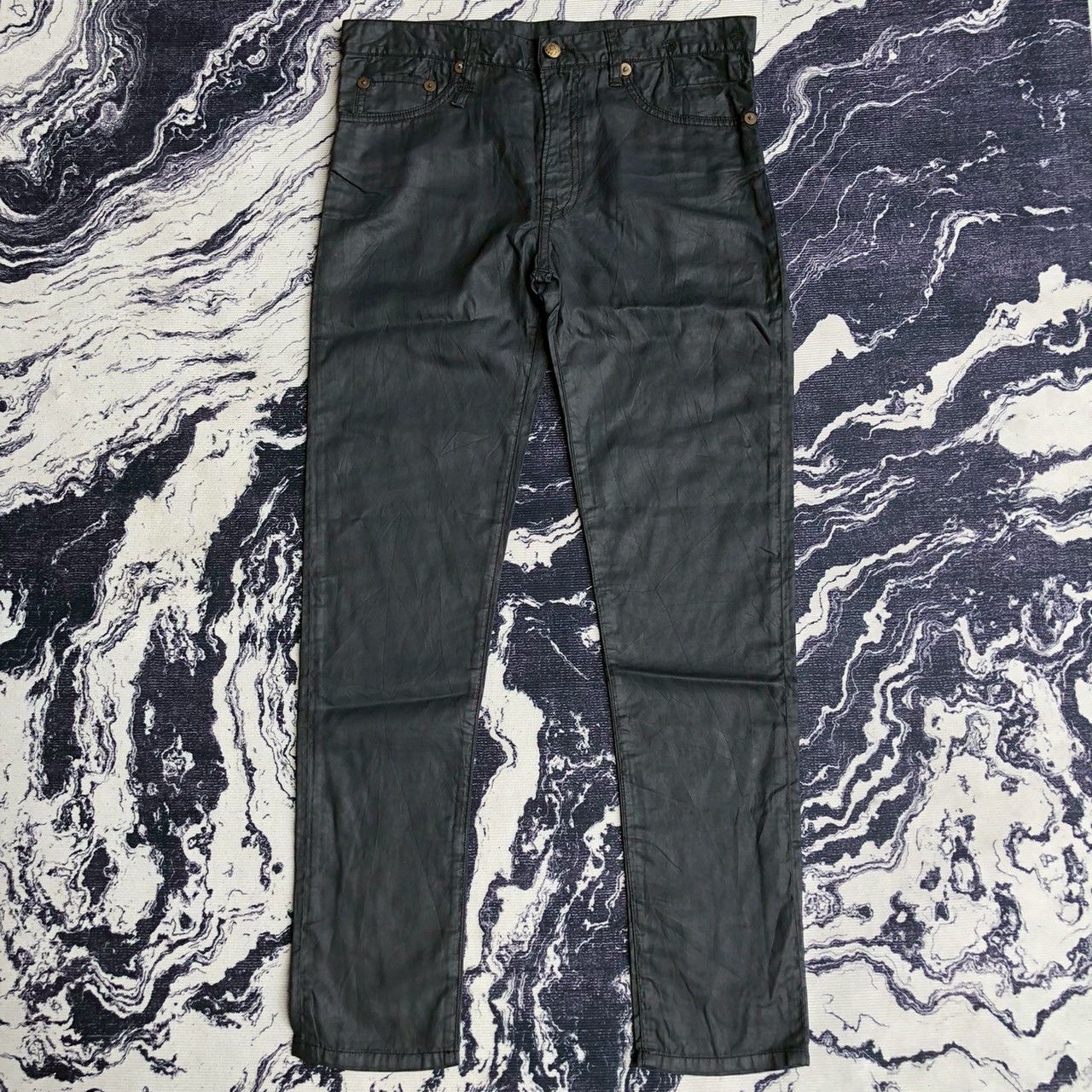 R13 R13 Waxed Droopy Skinny Jeans Made in Italy Size 26/Waist33” Size 33" - 1 Thumbnail
