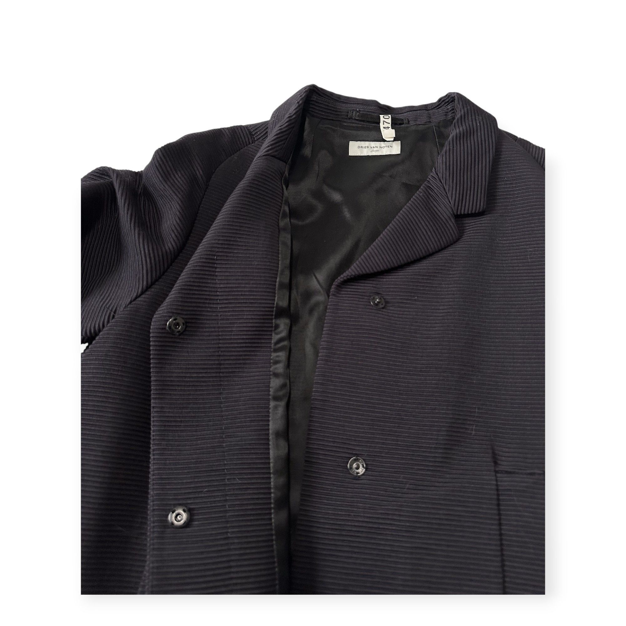 Dries Van Noten Dries Van Noten Ribbed Oversized Coat (L) Size L / US 10 / IT 46 - 8 Thumbnail