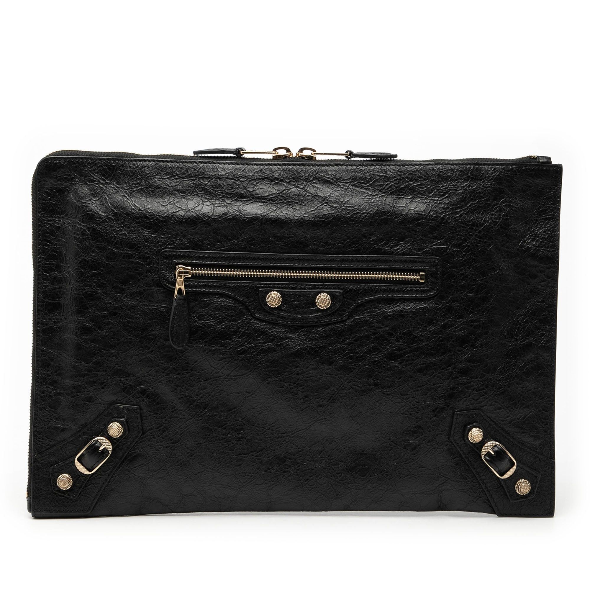 Balenciaga Lambskin Motocross Giant 12 Zip Around Flat Clutch Size ONE SIZE - 1 Thumbnail