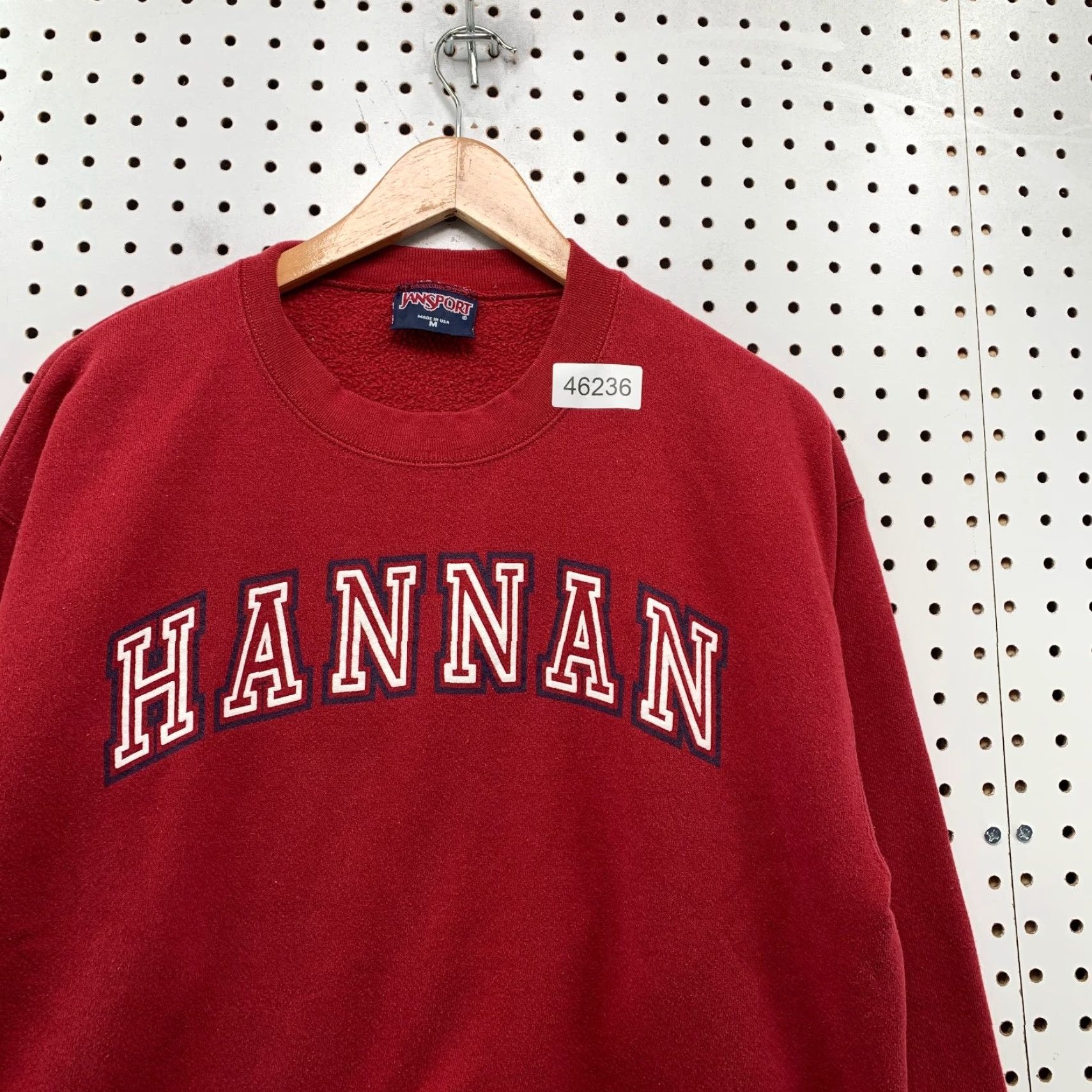 Jansport VINTAGE Jansports Hannan Sweatshirt Mens M Red Crewneck Fleece Pullover Made USA 90s Sweatshirt Mens Red Pulse of Vintage Comfort Size US M / EU 48-50 / 2 - 7 Thumbnail