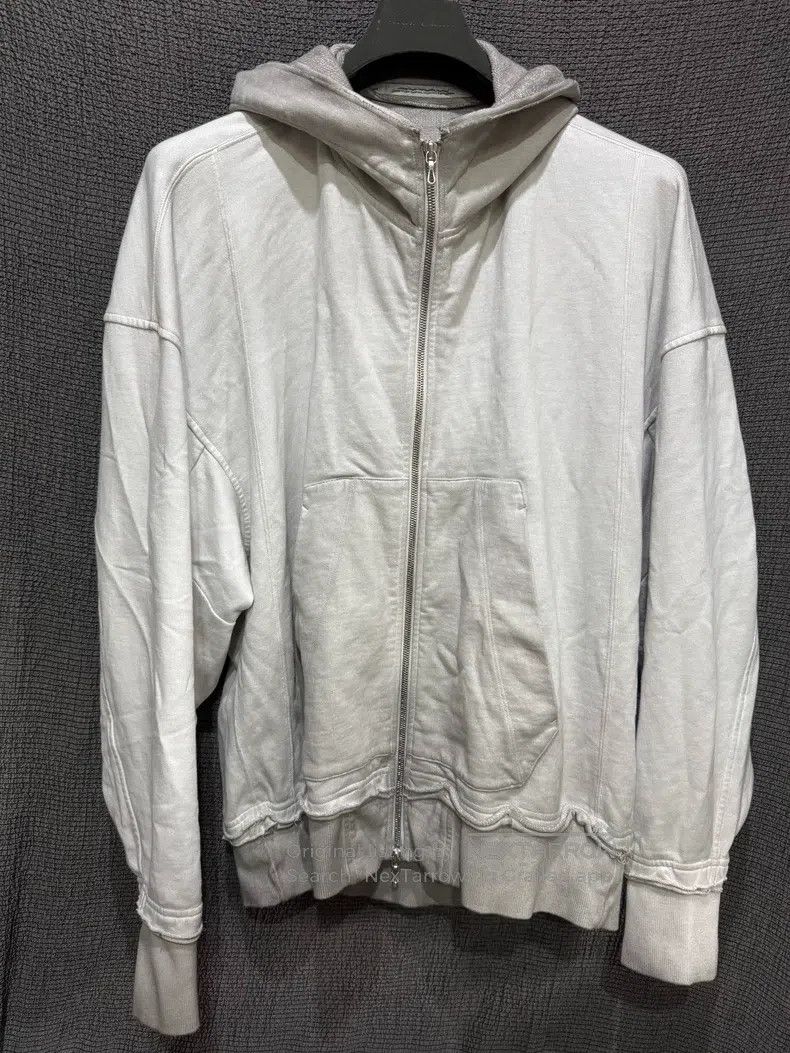 Julius Julius Distressed frayed zip-up hooded sweatshirt jacket Size US S / EU 44-46 / 1 - 1 Thumbnail