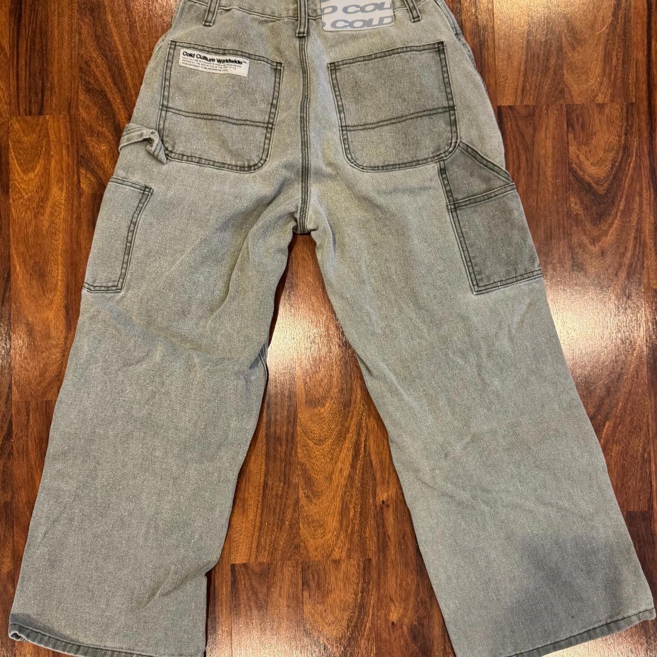 Designer Cold Culture Wide Fit Washed Green V1 Carpenters Pants Size US 28 / EU 44 - 2 Thumbnail