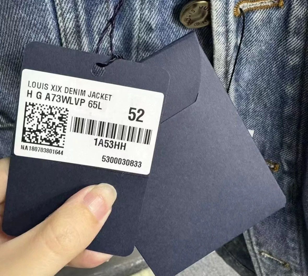 Louis Vuitton's latest blue DNA leather denim jacket