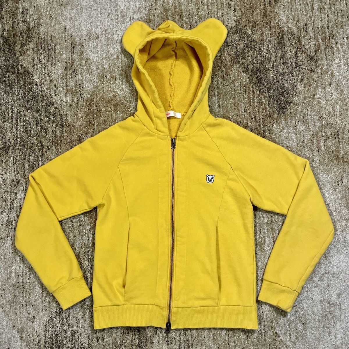 image of Issey Miyake Ne-Net Archive Japanese Vintage Zip Up Hoodie in Yellow, Men's (Size Small)