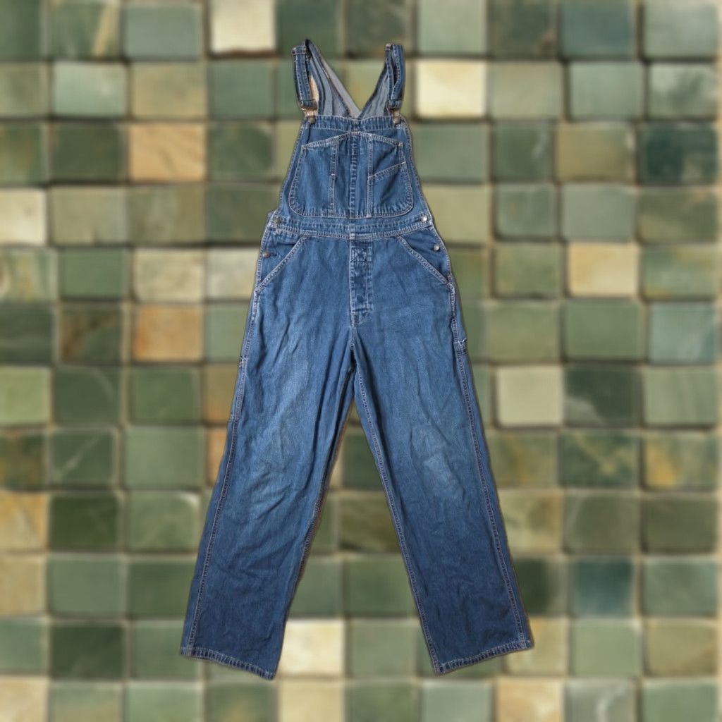Gap VINTAGE Gap Jeans Women S Blue Denim Overalls Bib Baggie Y2K Carpenter Size 28" / US 6 / IT 42 - 1 Thumbnail