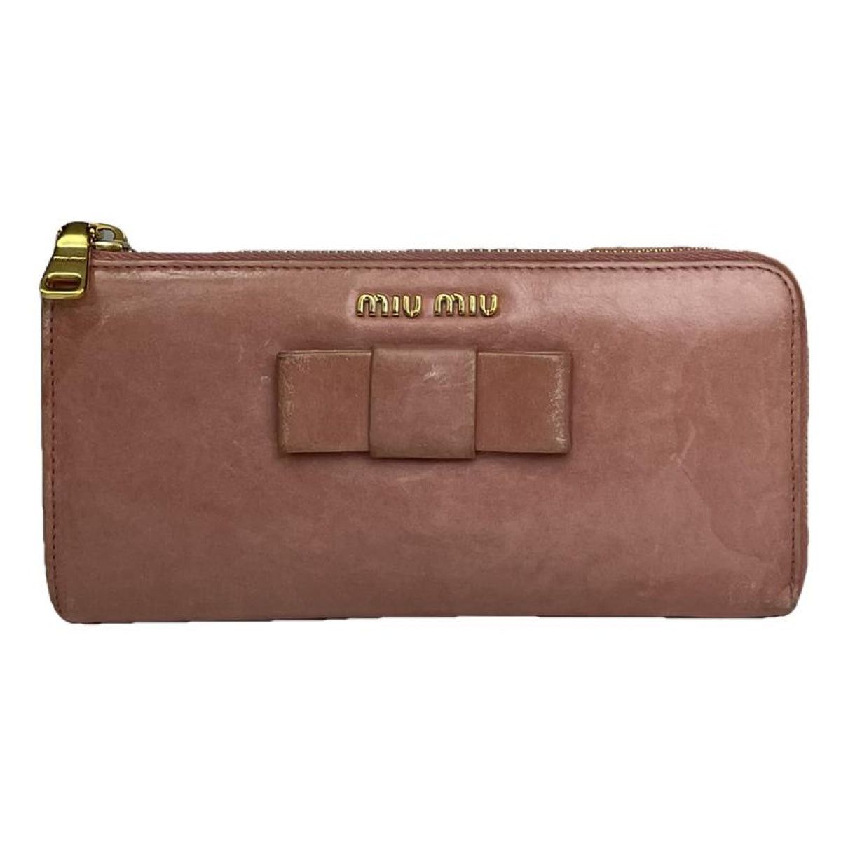 Miu Miu Pink Leather Wallet Size ONE SIZE - 1 Thumbnail