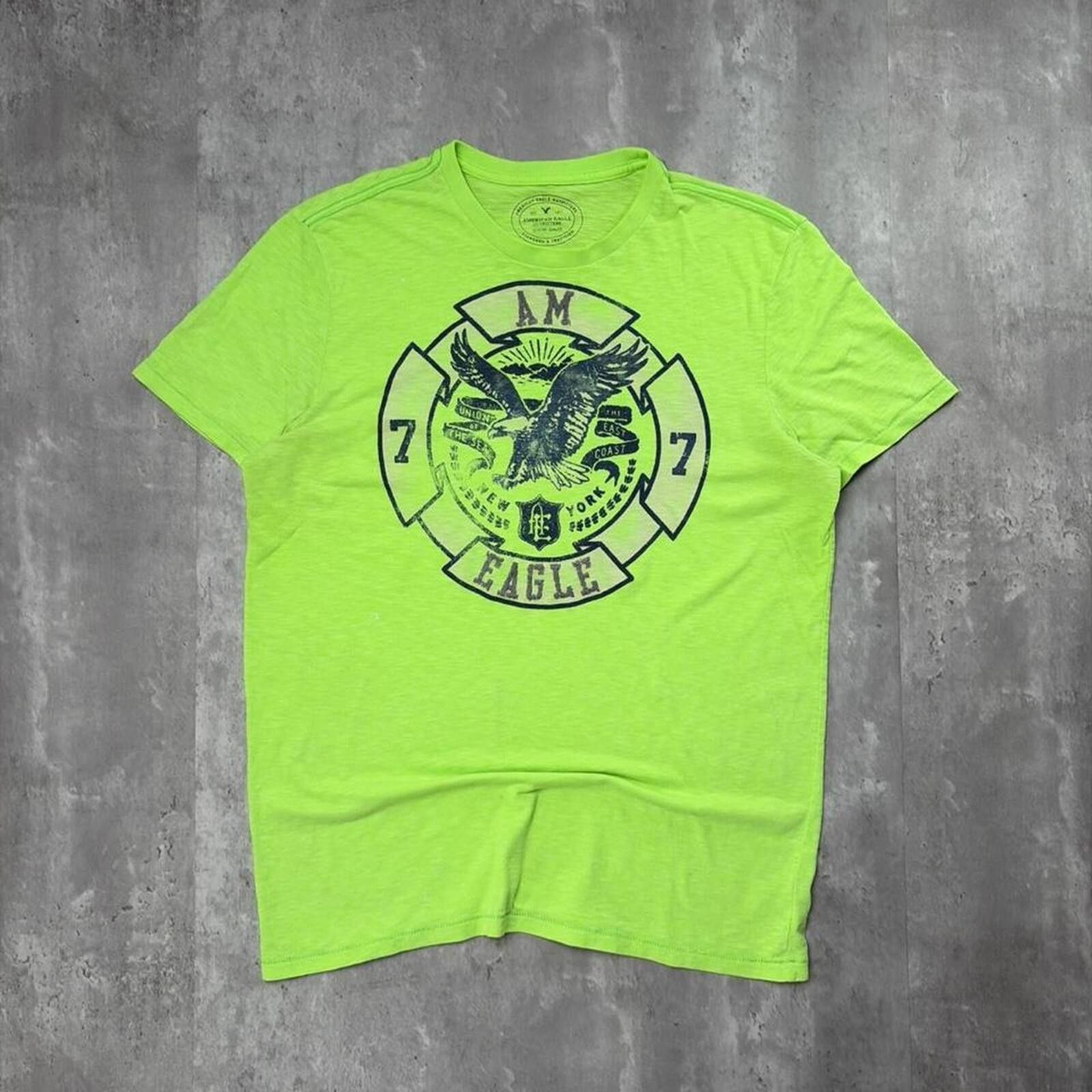American Eagle Outfitters Y2K Yellow American Eagle Grunge Skater Gothic T-Shirt Size US L / EU 52-54 / 3 - 1 Thumbnail