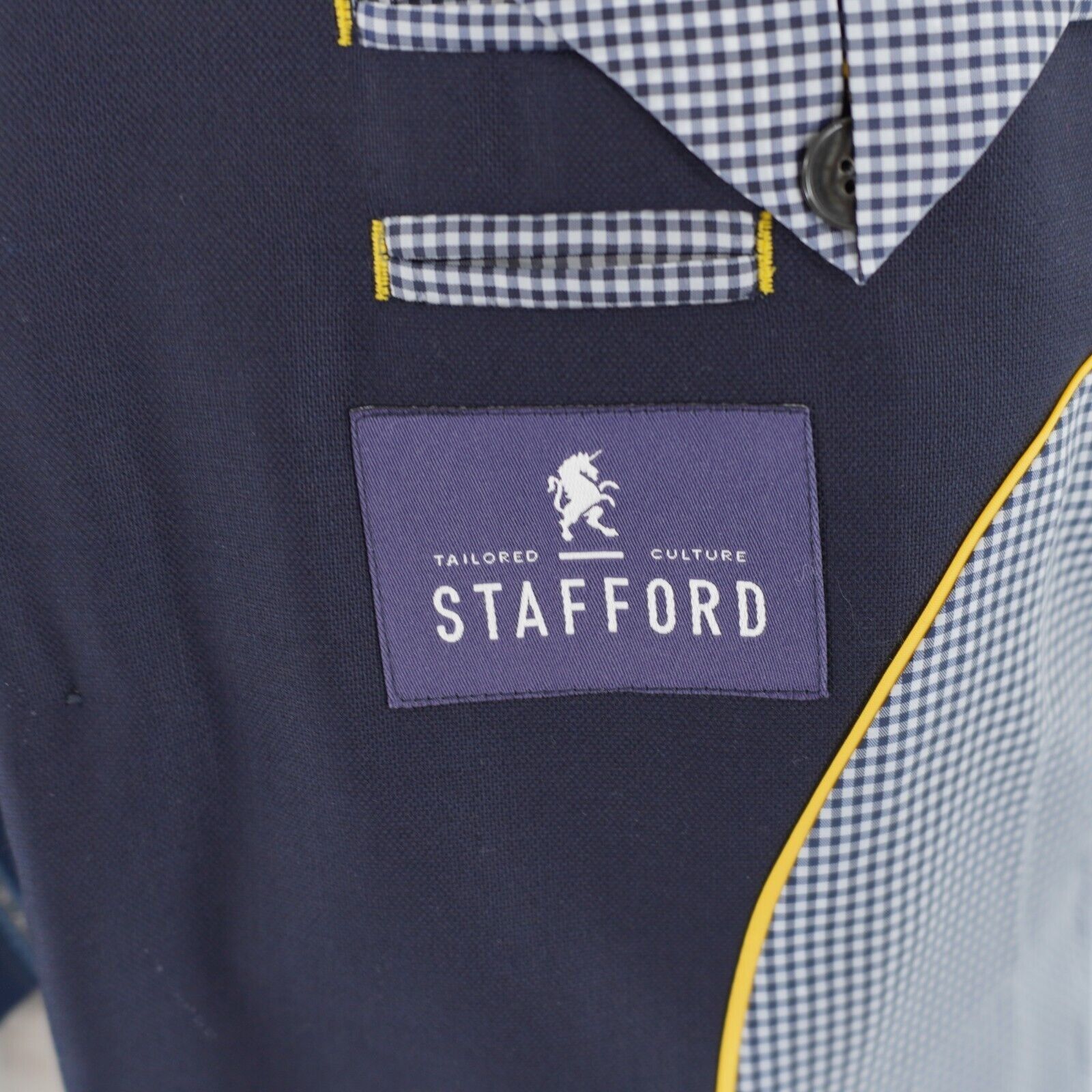 Stafford Stafford Blue Wool 2 Gold Button Blazer 36S Tagged 38R See D Size 36S - 8 Thumbnail