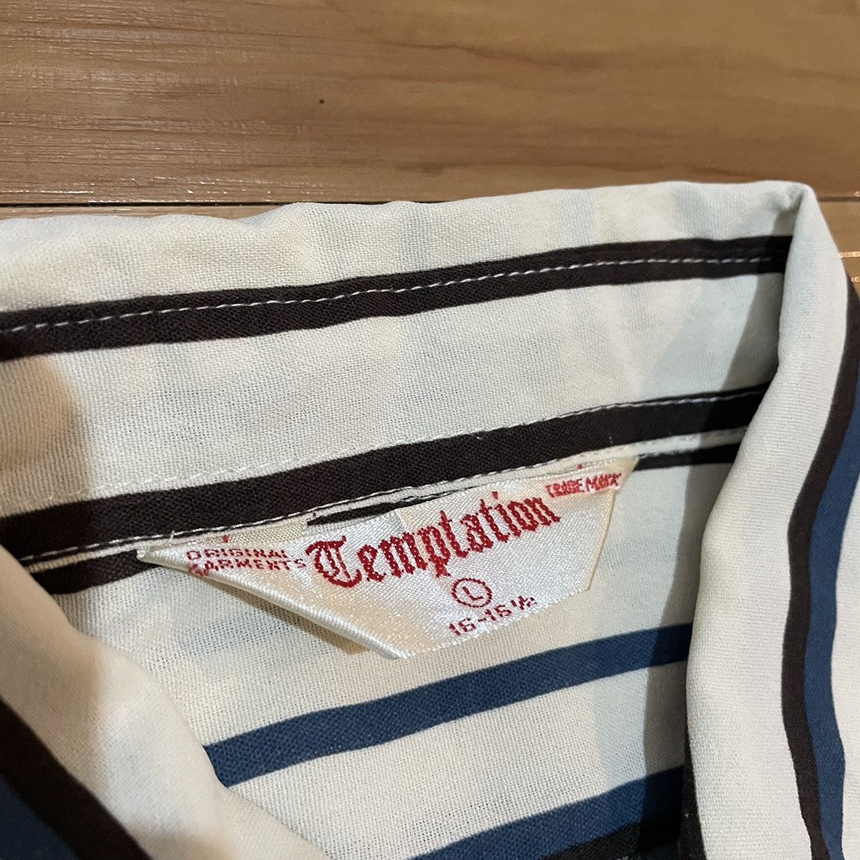 Japanese Brand Temptation stripe shirt Size US L / EU 52-54 / 3 - 2 Thumbnail
