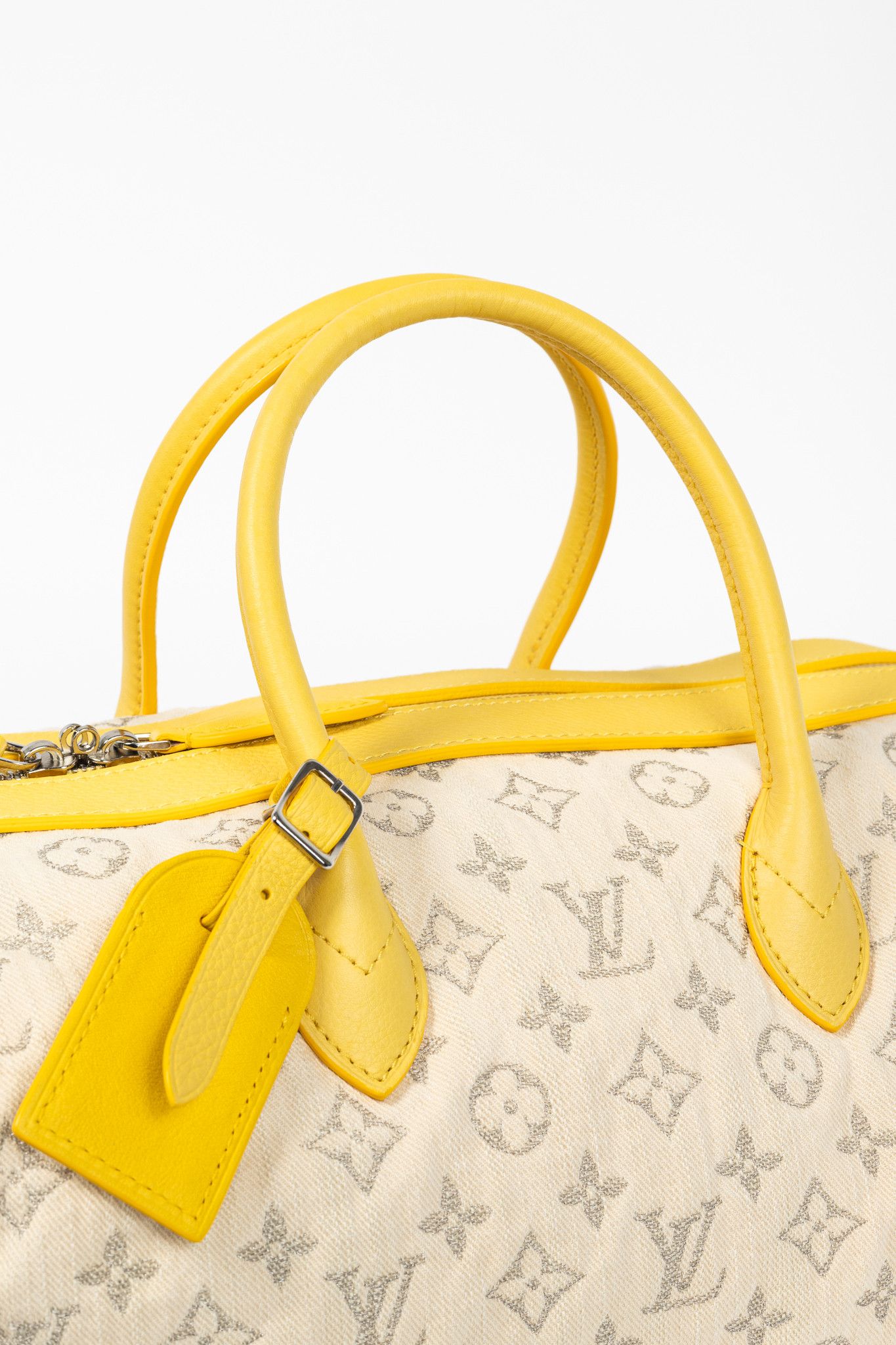 Louis Vuitton Louis Vuitton SS/12 Squat MM Denim Jaune Handbag Size ONE SIZE - 9 Thumbnail