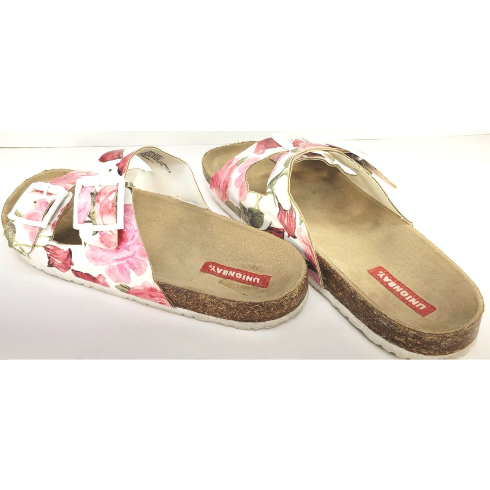 Vintage Union Bay Melissa Women's 11M Floral Open Toe Double Strap Slide Cork Sandals Size US 11 / IT 41 - 5 Thumbnail