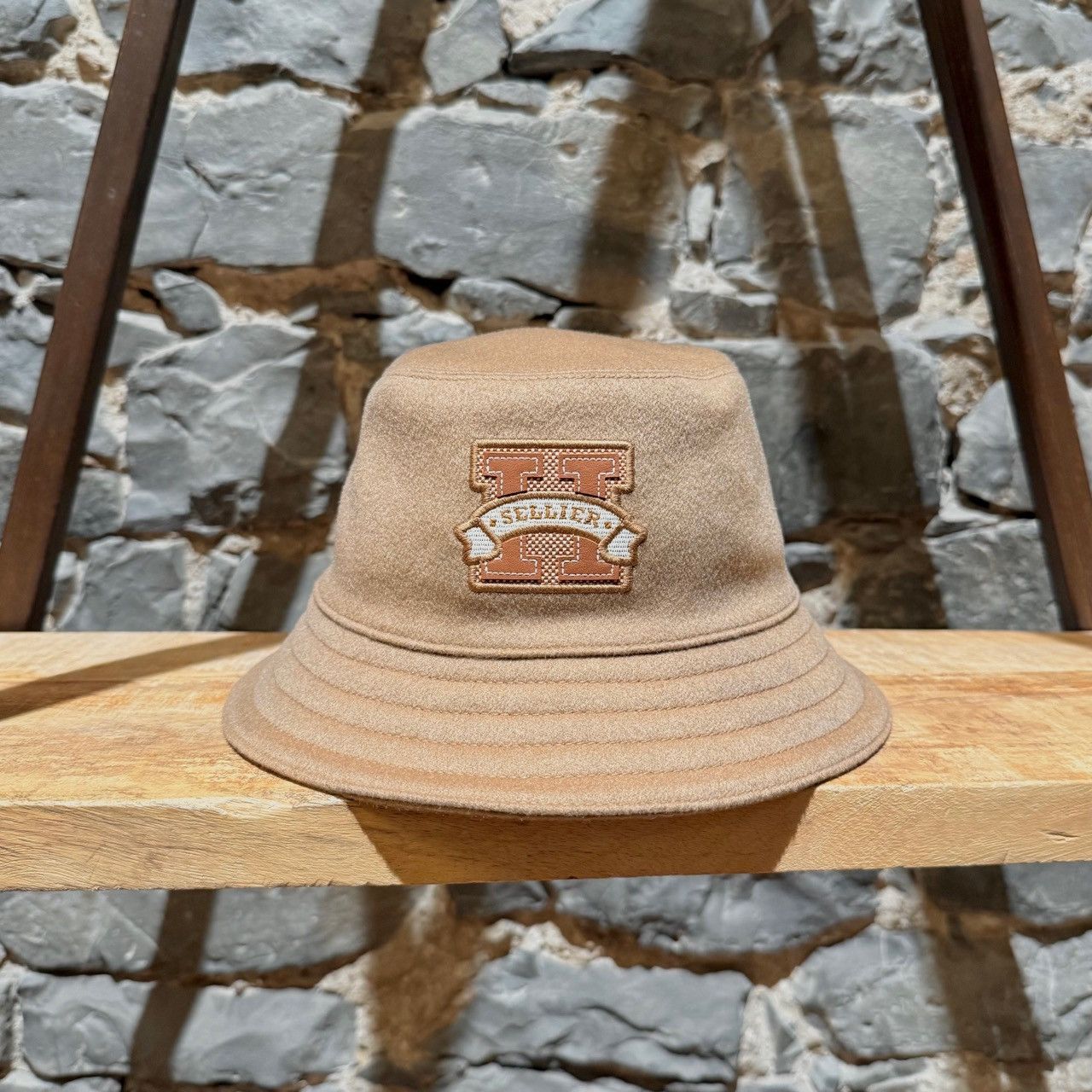 Hermes Hermès Harper H Sellier Beige Cashmere Bucket Hat - MEDIUM Size ONE SIZE - 1 Thumbnail