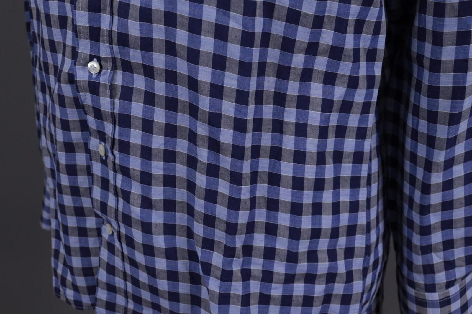 Etro Etro Milano Blue Check Long Sleeve Button Down Shirt Size 41 Size US M / EU 48-50 / 2 - 8 Thumbnail