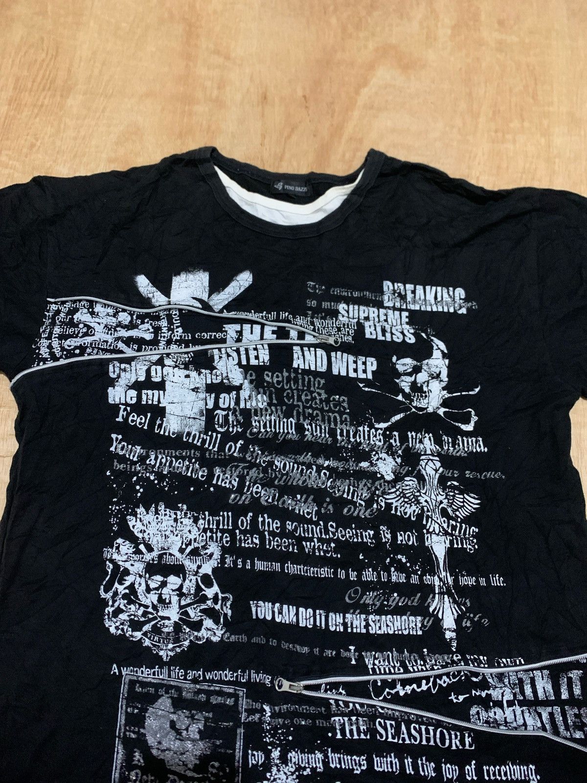 Japanese Brand Vintage Y2k Pino Bazzo Multi Zipper Tshirt Ifsixwasnine Size US XL / EU 56 / 4 - 2 Thumbnail