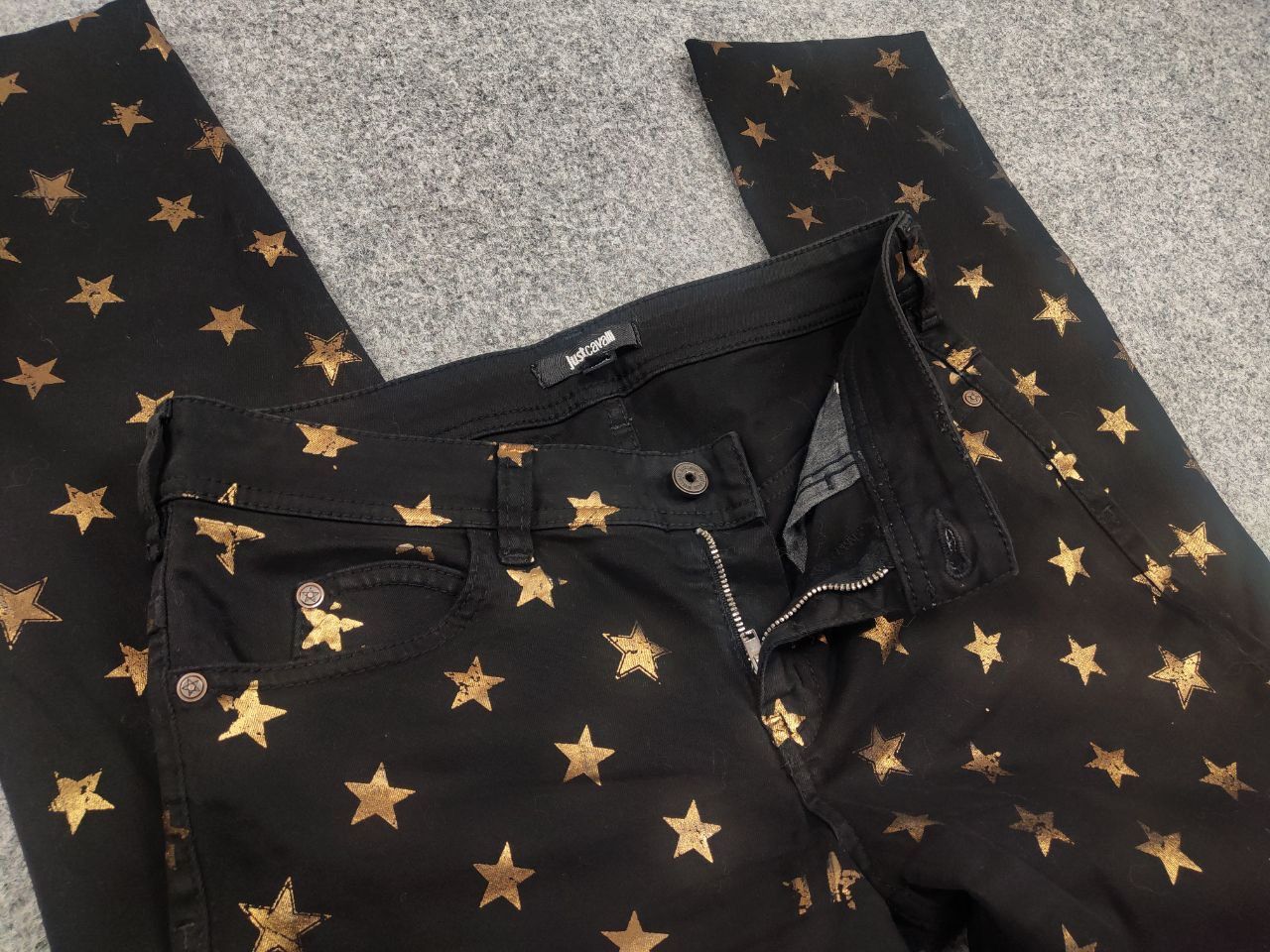 Just Cavalli Just Cavalli Casual black pants with gold star print Size 28" / US 6 / IT 42 - 12 Thumbnail