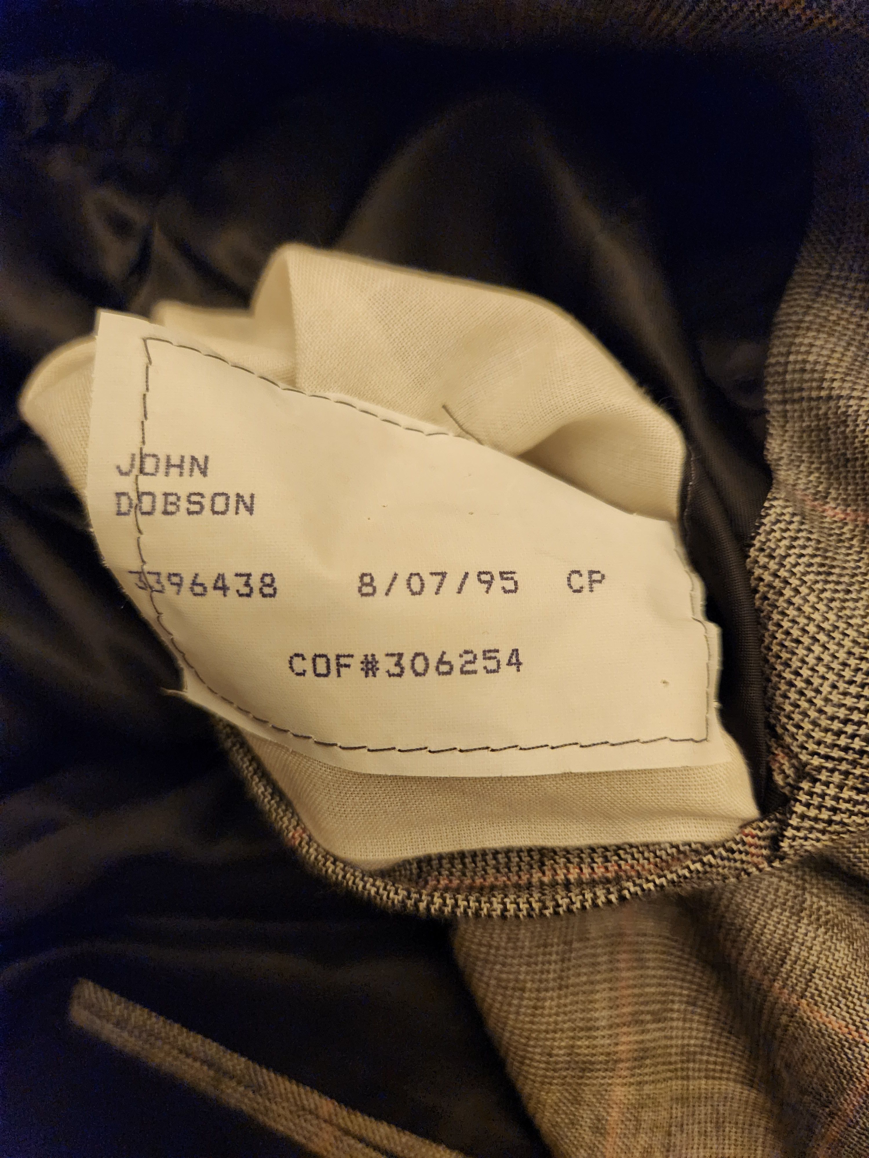Tom James Vintage 90's 100% Wool 2 Button Gray Glen Plaid Suit Size 44R - 6 Thumbnail