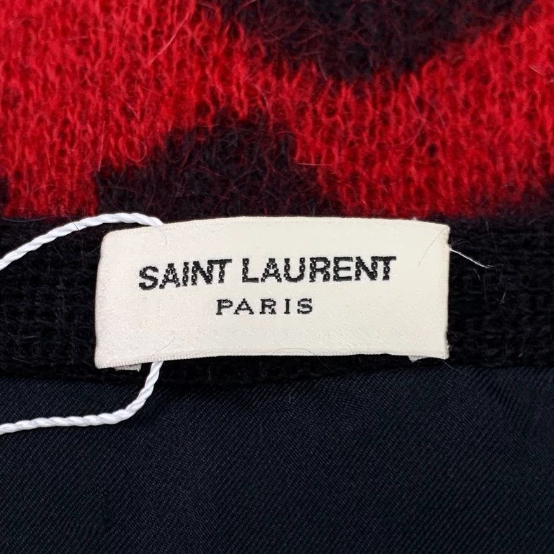 Saint Laurent Paris Saint Laurent Red Love V-Neck Knit Cardigan Jacket 2504-Nex Size US XS / EU 42 / 0 - 5 Thumbnail