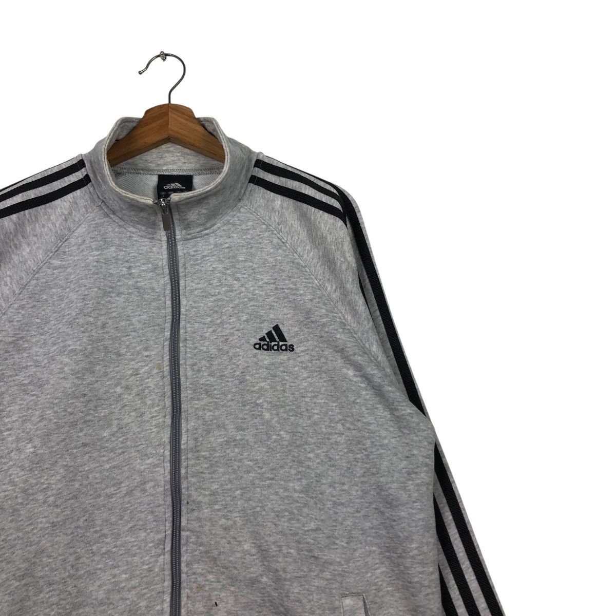 Adidas Adidas 3Stripes Track Jacket Classic Grey ZipUp Minimal Logo Size US M / EU 48-50 / 2 - 7 Thumbnail