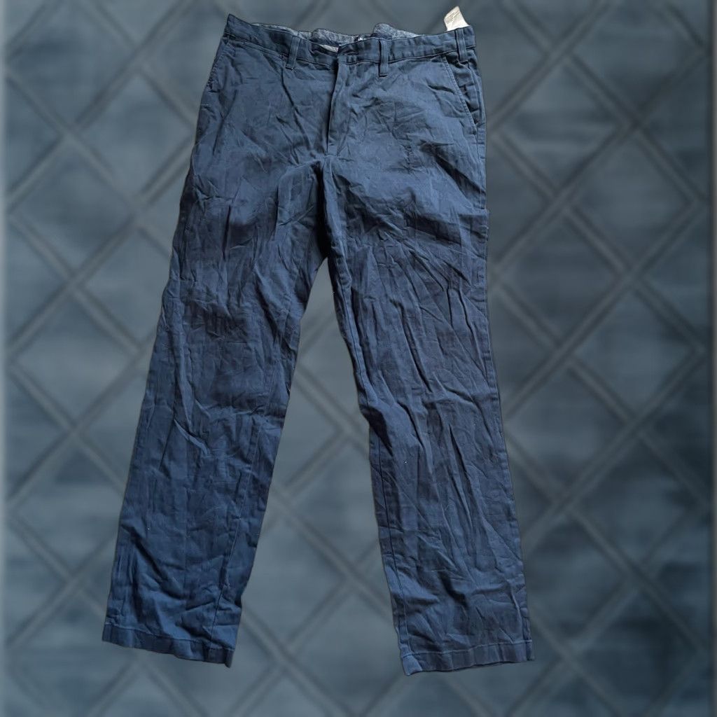 Nautica Nautica Mens Regular Fit Flat Front Pants Navy Blue 36x34 The Deck Pant Chino Cotton Front Flat Navy Mens Size US 36 / EU 52 - 1 Thumbnail