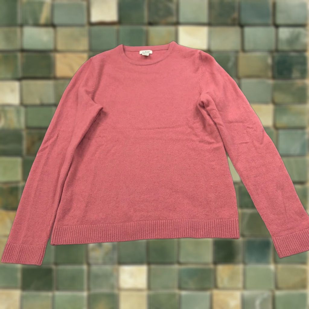Vintage L.L. Bean Sweater Pink 100% Cashmere Crew Neck Pullover Women Small Short Sleeve? Size S / US 4 / IT 40 - 1 Thumbnail