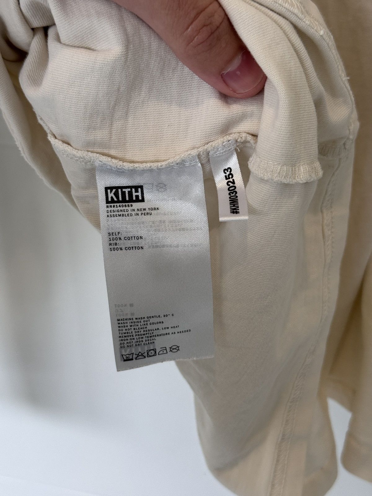 Kith Kith Mens Wisdom Long Sleeve LS Creme Off White Tee Size M Size US M / EU 48-50 / 2 - 8 Thumbnail