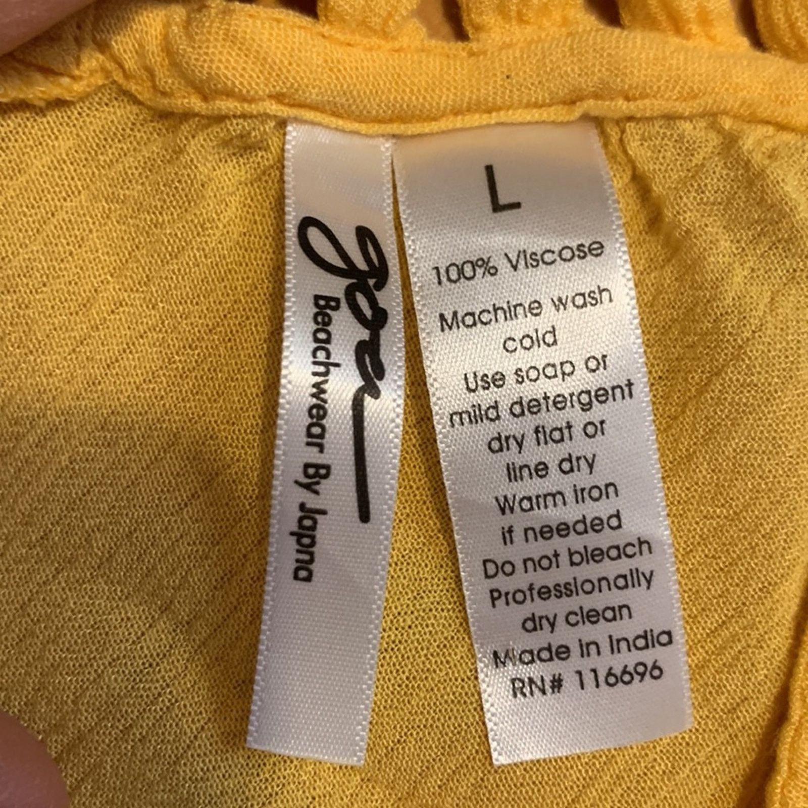 Vintage Goa India Yellow Gauzy Overalls Size 34" / US 12 / IT 48 - 15 Thumbnail