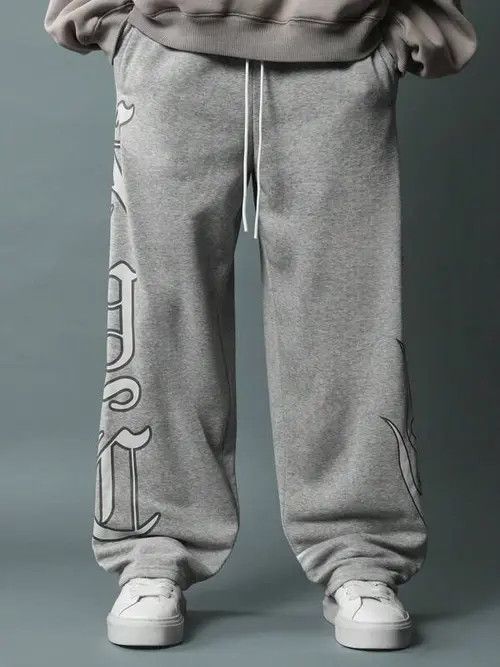 Japanese Brand Letter Drip Drill Sweatpants CentralCee Size US 34 / EU 50 - 3 Thumbnail
