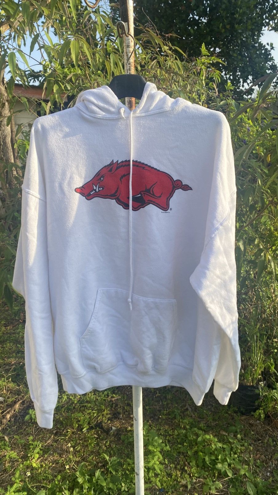 Jerzees Vintage Arkansas Razorbacks logo hoodie Size US XL / EU 56 / 4 - 1 Thumbnail