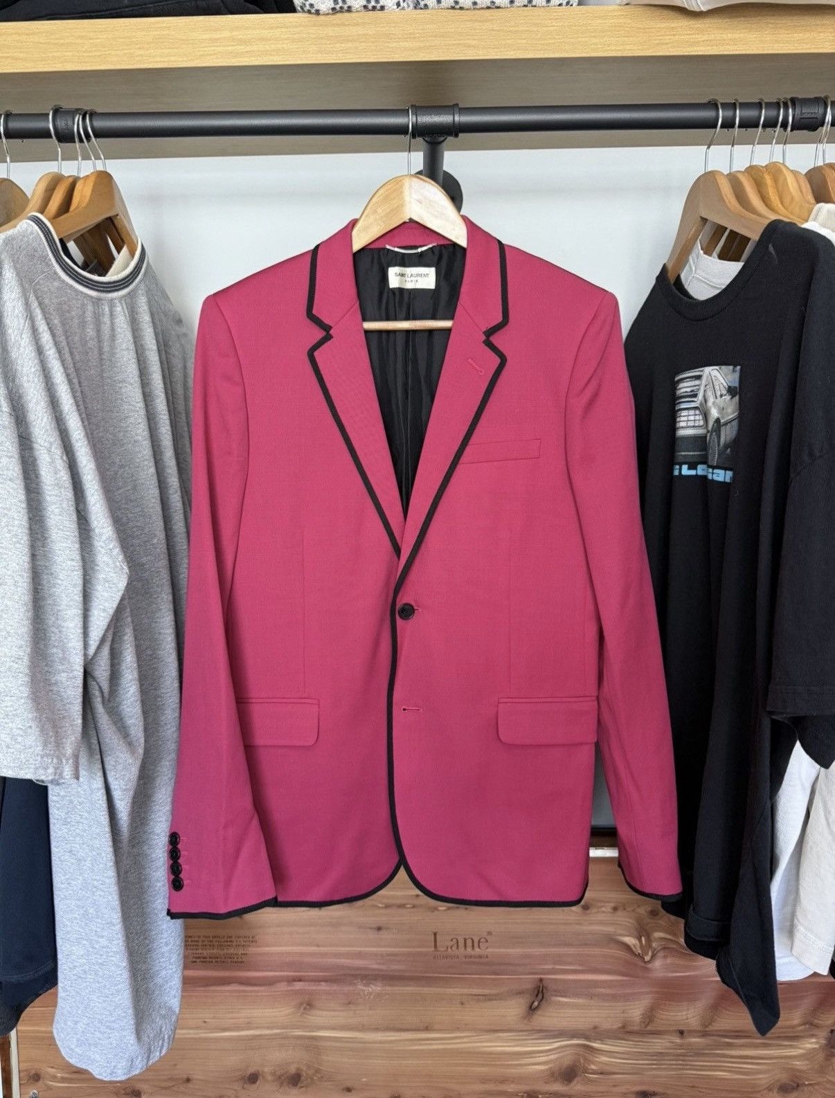 Saint Laurent Paris Hedi Slimane 2013 Pink Blazer Size 38R - 1 Thumbnail