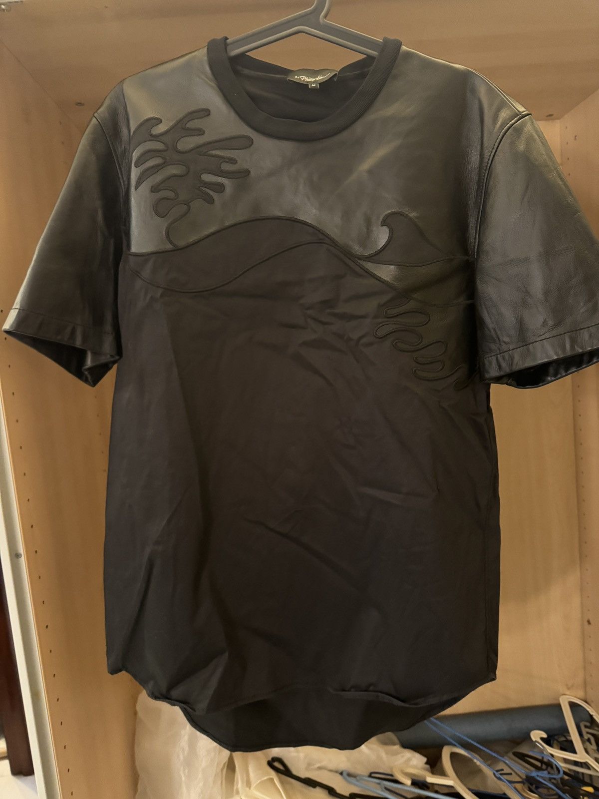 3.1 Phillip Lim 3.1 philip Lim leather patchwork short sleeve T shirt size M Size US M / EU 48-50 / 2 - 1 Thumbnail