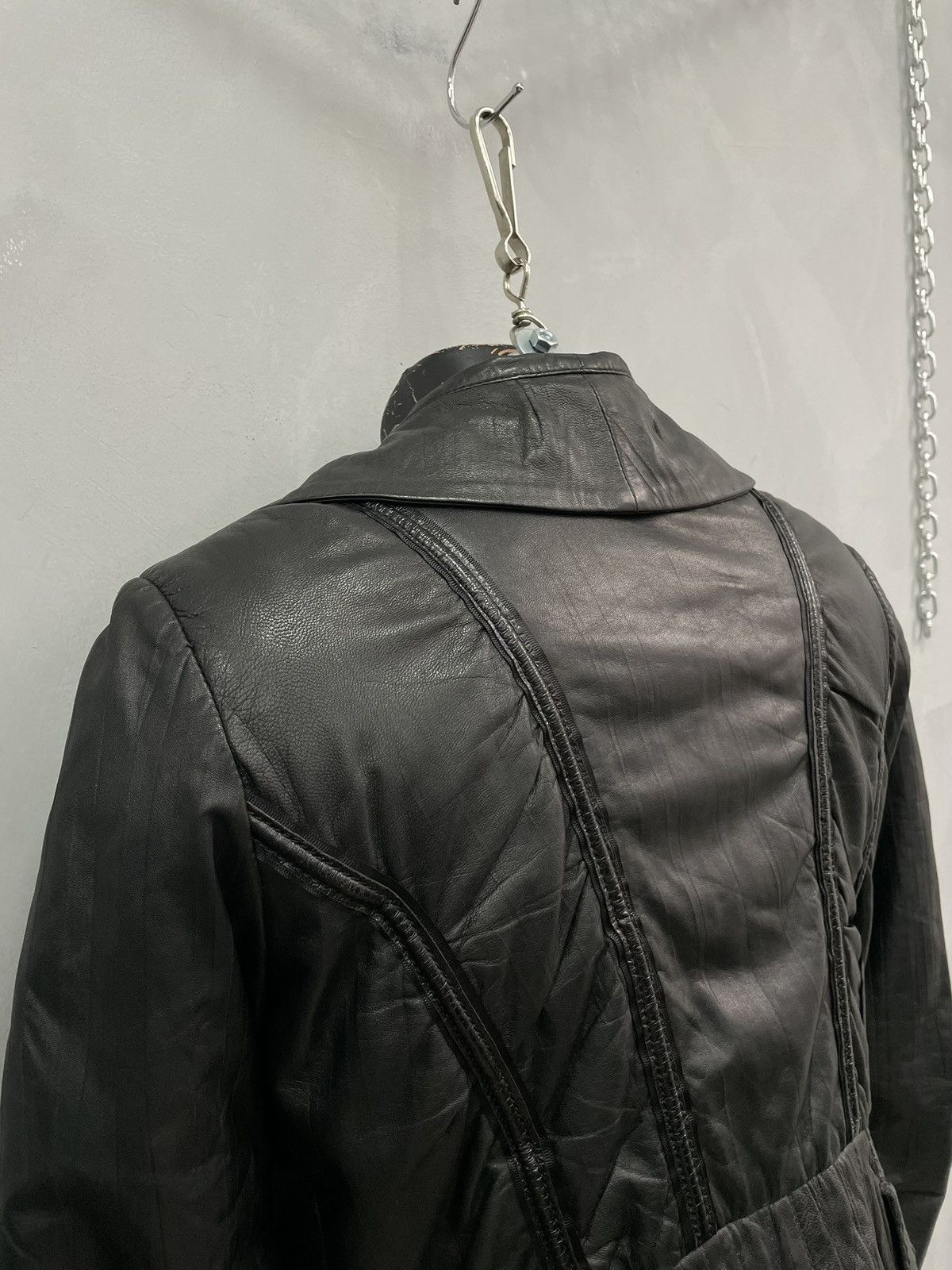 14th Addiction cropped with pockets Jacket Gothic leather Biker Avantgarde Size US S / EU 44-46 / 1 - 13 Thumbnail
