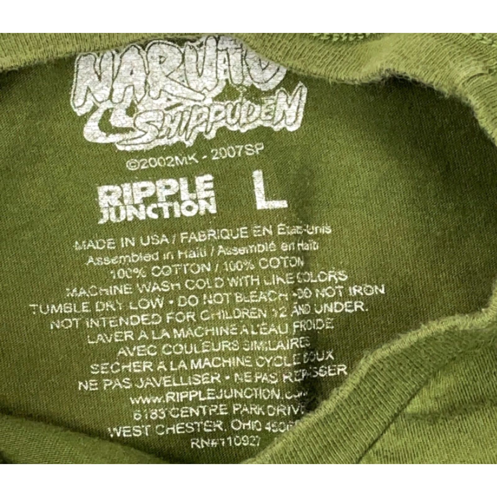 Ripple Junction VINTAGE Ripple Junction Naruto Shippuden T-Shirt Category: T-Shirt Adult Men L Green Graphic Print 2-Sided 2007 USA Made Men’s Naruto Graphic Tee Size US L / EU 52-54 / 3 - 4 Thumbnail