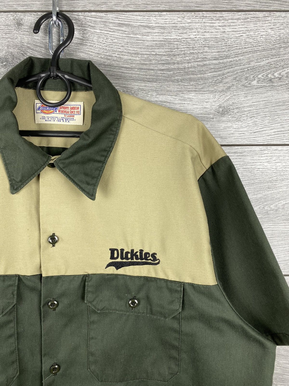 Dickies Mens Vintage Dickies Big Logo Shirt Button Up Made In USA Size US XL / EU 56 / 4 - 2 Thumbnail