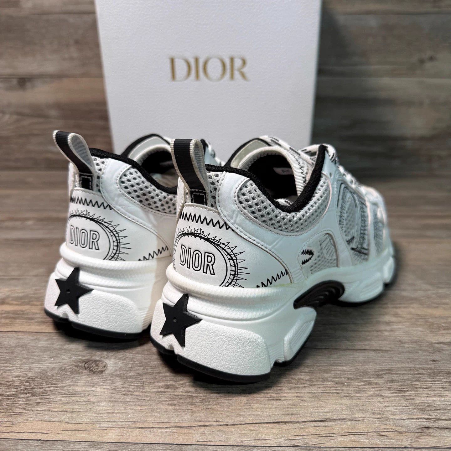 Dior DIOR CHRONO black and white trainers 36 Size US 5 / IT 35 - 3 Thumbnail
