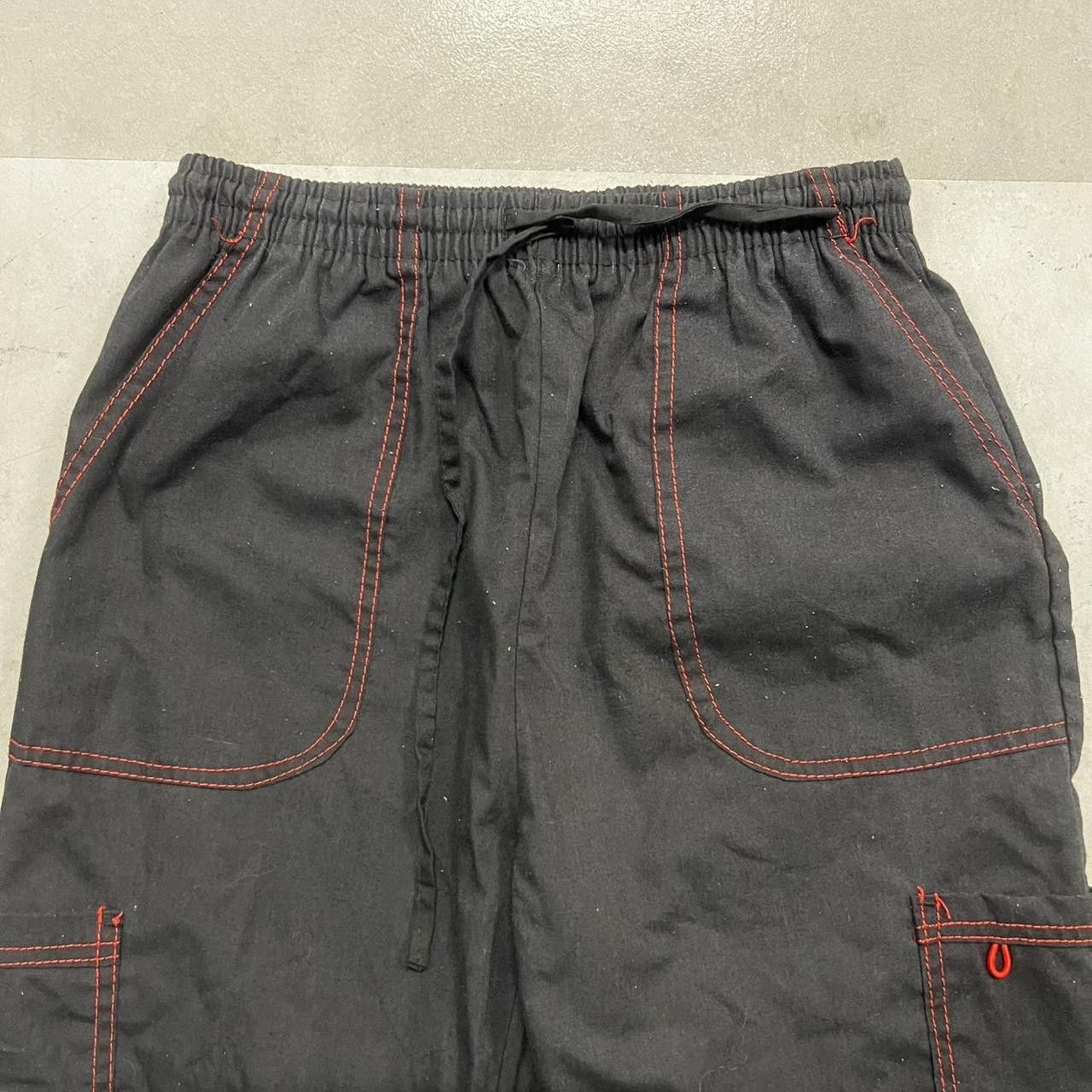Japanese Brand × Vintage Vintage Y2K Black Cargo Sweatpants with relaxed fit! Size US 32 / EU 48 - 3 Thumbnail