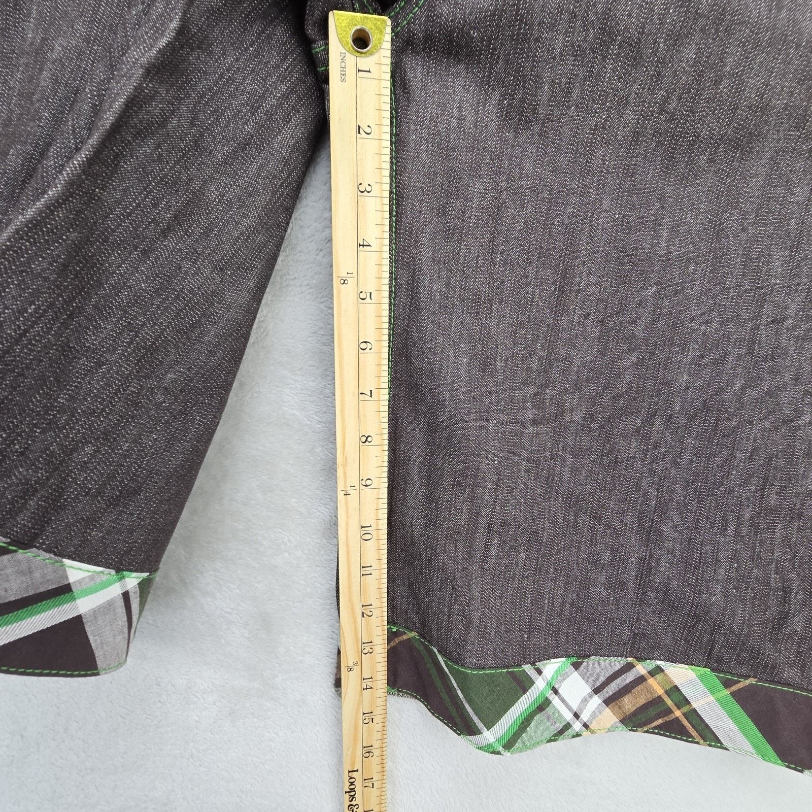 Other Vintage Kno Betta Denim Shorts Mens 42 Y2K Baggy Plaid Size US 42 / EU 58 - 10 Thumbnail
