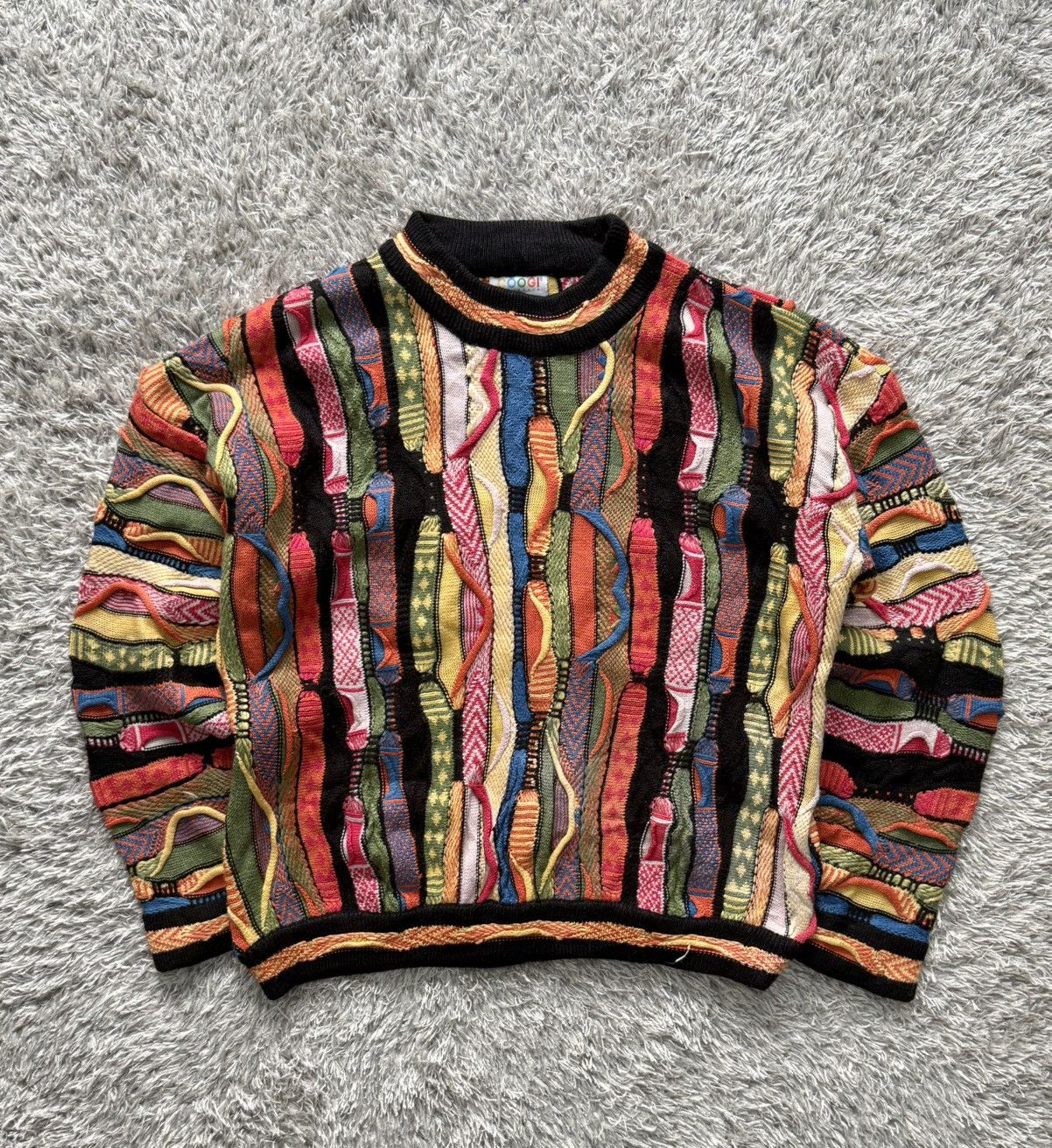 RAREST COOGI 3D MULTICOLOUR CABLE KNIT