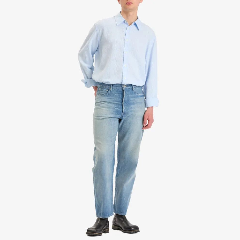 Auralee Selvedge Faded Light Denim Wide Pants Light Indigo Size US 33 - 5 Thumbnail