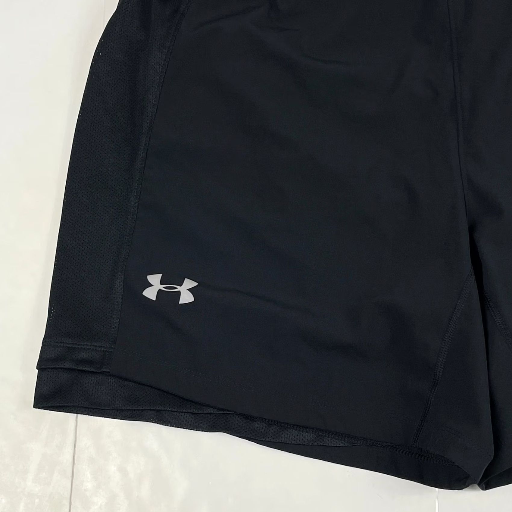 Under Armour Under Armour Shorts Mens 2XL Black SpeedPocket Runner Workout Training Lined Size US 40 / EU 56 - 5 Thumbnail